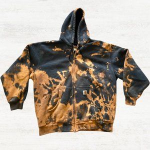 Rare Carhartt Vintage Tie Dye Zip Hoodie Sweatshirt Y2K Jumper